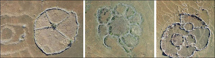 Luchtfoto's van enkele ruïnes